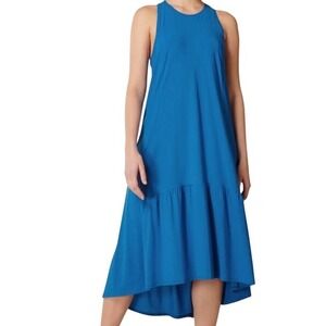 NWT Sweaty Betty Explorer Ace Midi Dress XS Blue Sleeveless Workout Athletic